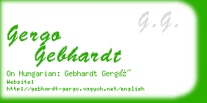 gergo gebhardt business card